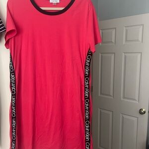 Calvin Klein Vibrant Pink Top with Black Trim